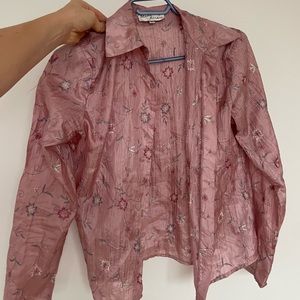 Vintage floral embroidered blouse